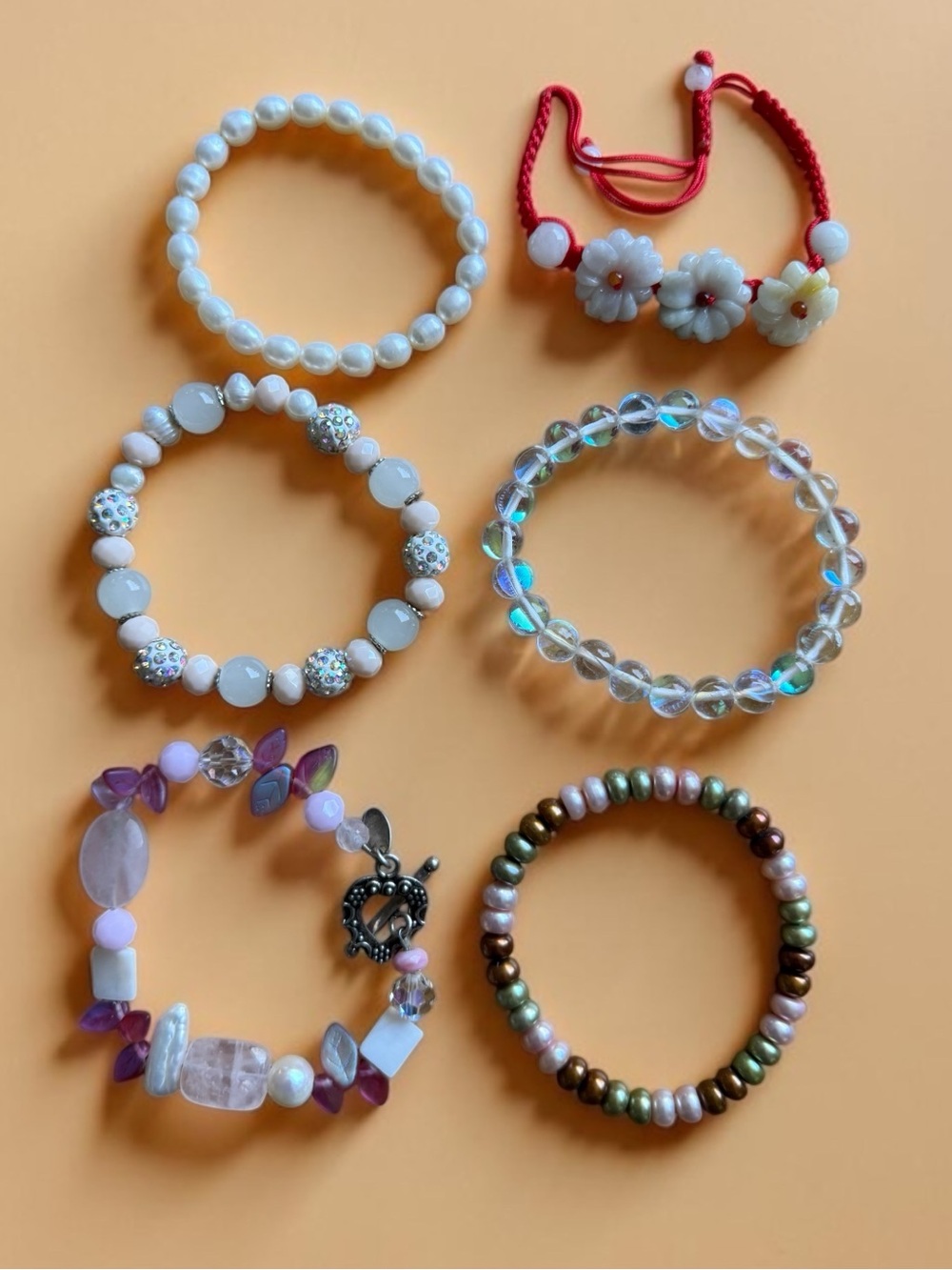 🫶🏻 Mixed Multicolor Beaded Bracelet Set - Colorful